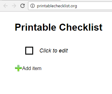 Printable Checklist