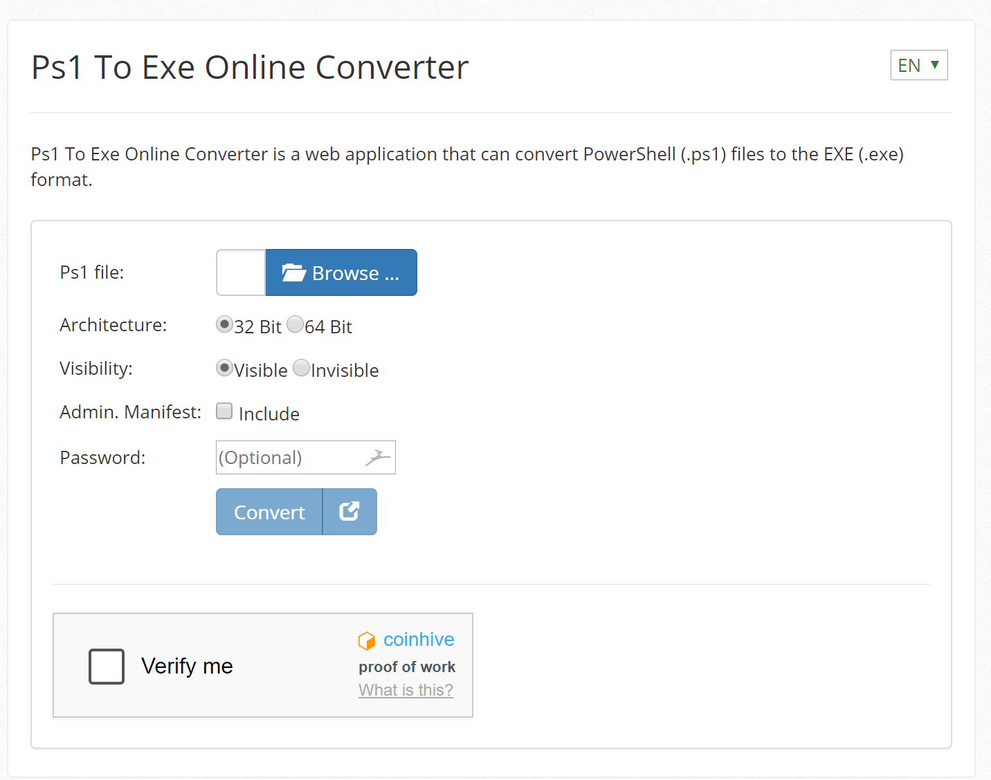 Ps1 To Exe Online Converter