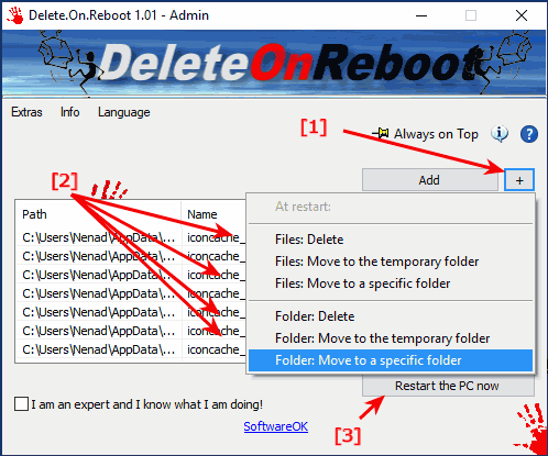 instal Delete.On.Reboot 3.29