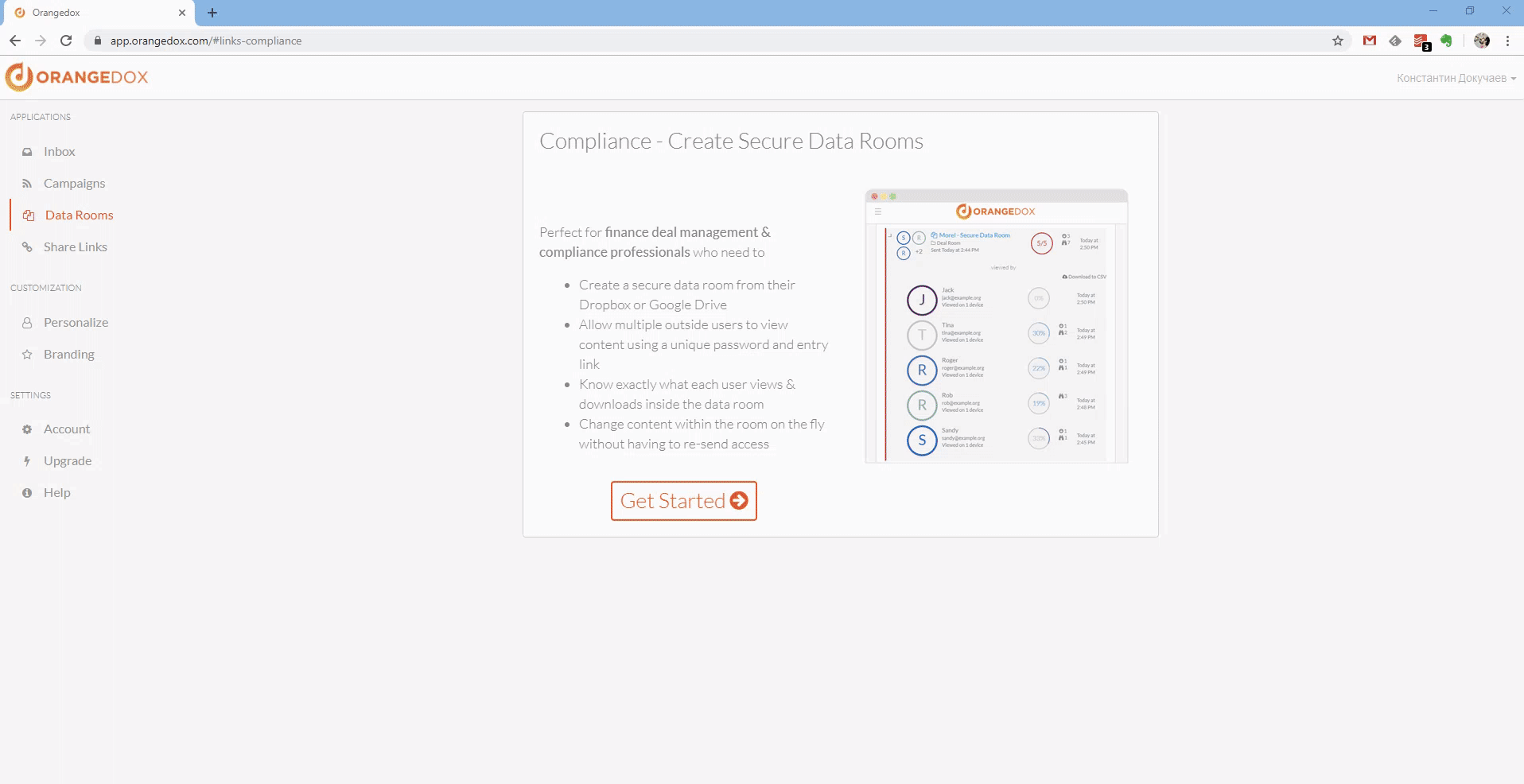 Orangedox folder creation
