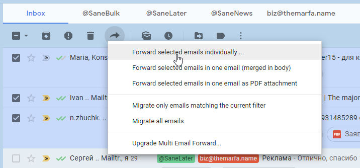 Multi Email Forward for Gmail