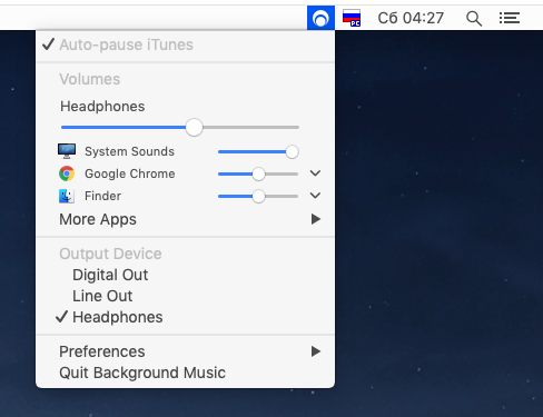 Background Music on MacOS