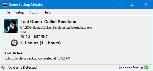 Game Backup Monitor