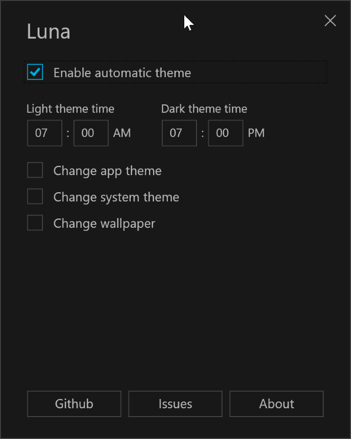 automatic night mode switching