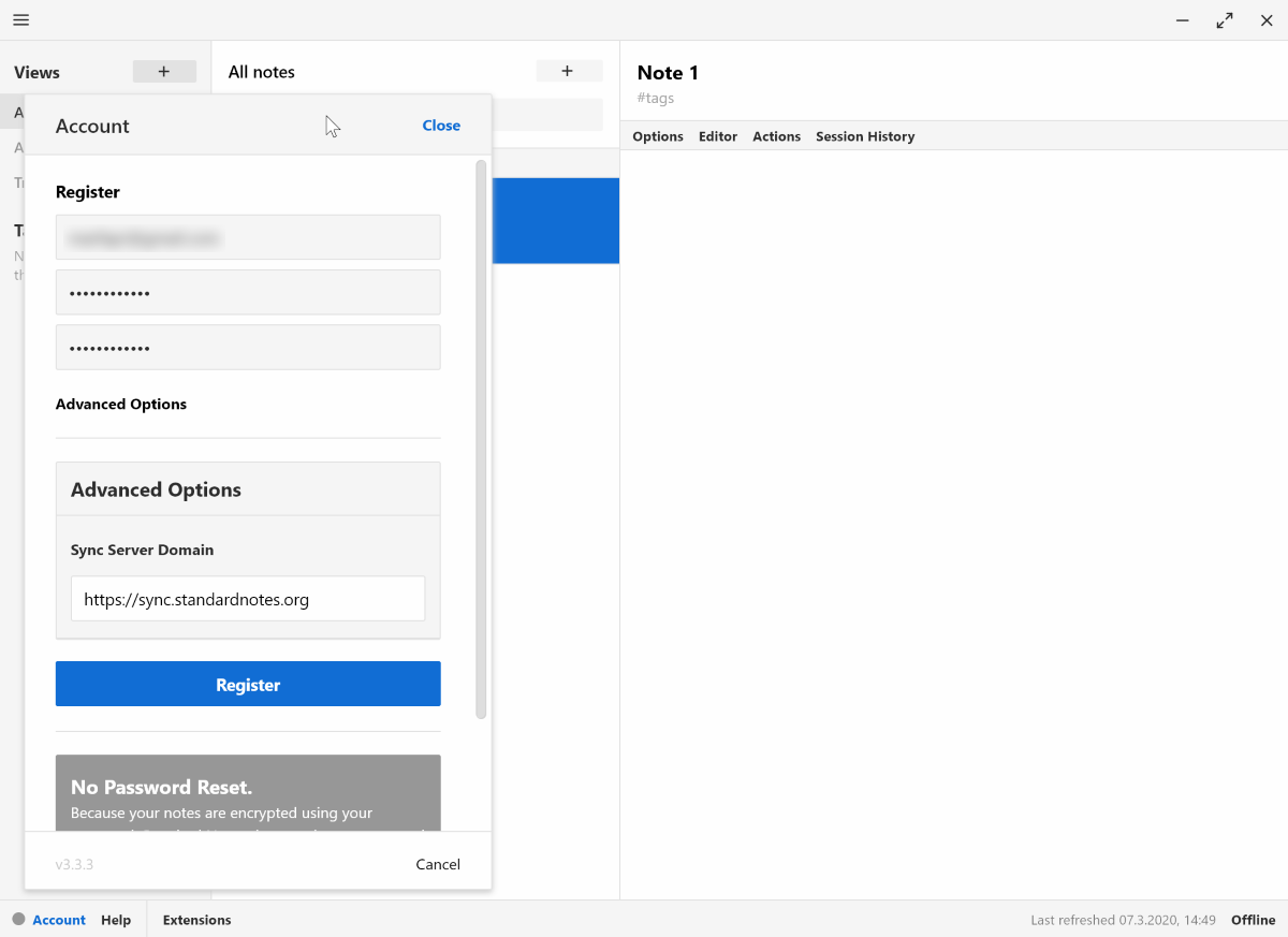 Standard Notes для Windows