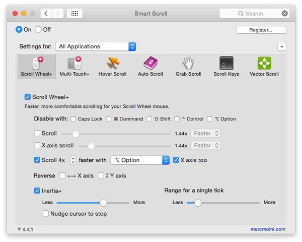 automatic scroll mac