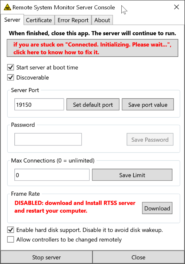 2020 06 27 12 01 40 Remote System Monitor Server Console