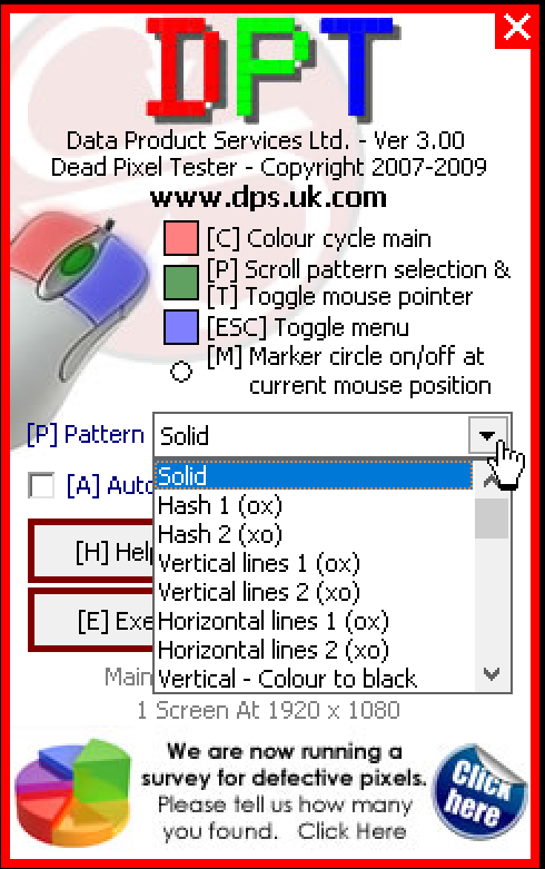 dead pixel tester portable