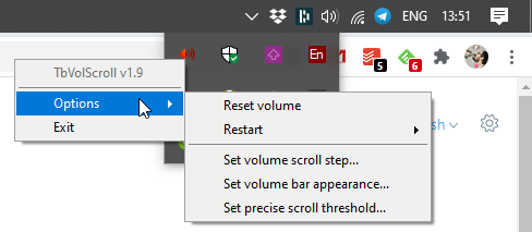 turn off volume scroll windows 10