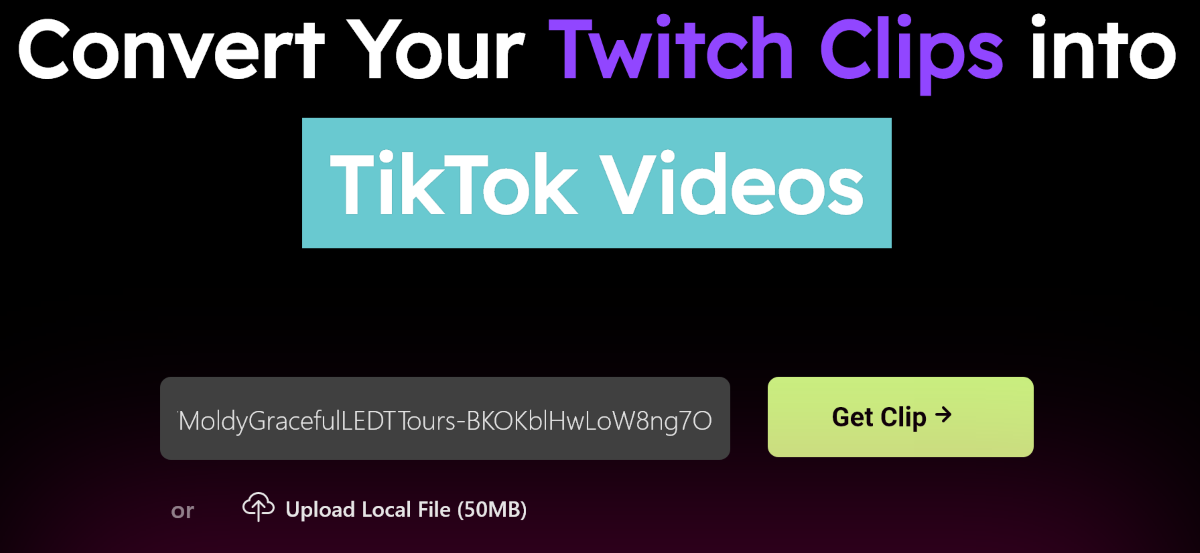 Twitch clip to tiktok