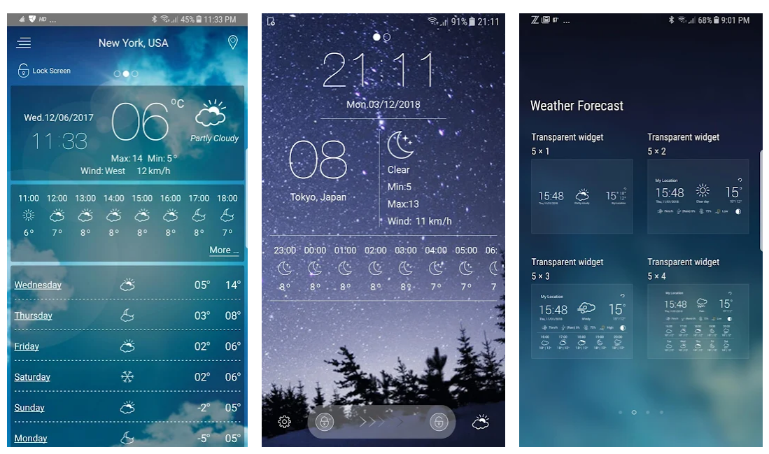 Использование виджетов «Погода» на iPhone