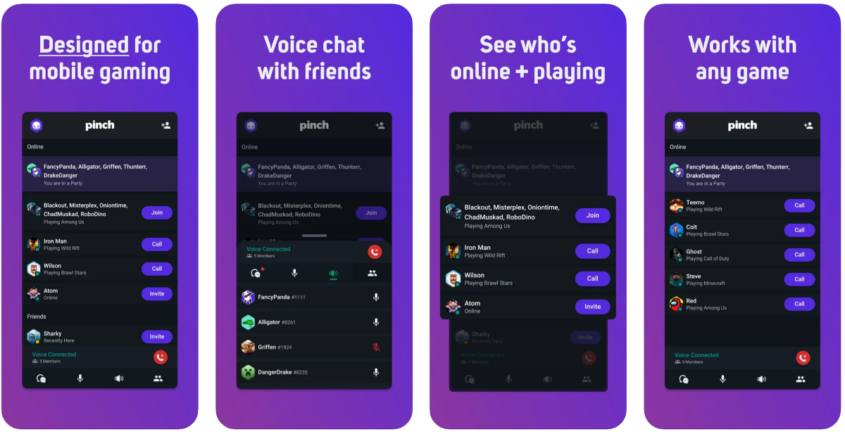 Pinch voice chat for gamers. Геймс Войс. Игры с голосовым чатом. Популярные игры с голосовым чатом. Чат на гамес.