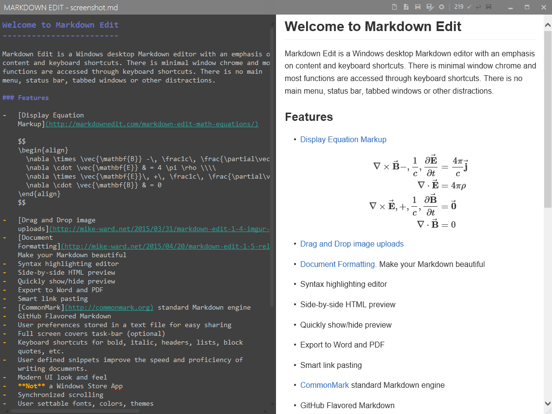 Markdown editor