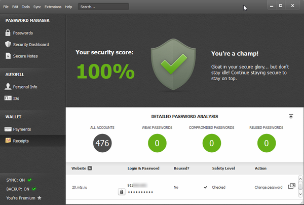 Обзор Dashlane. Облачные пароли