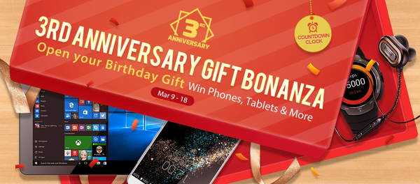 [Реклама] Магазину GearBest 3 года. Большая распродажа