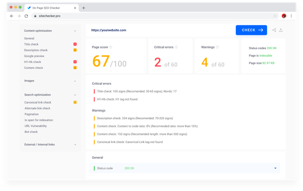 Быстрая Оптимизация Сайта: Комплексный СЕО Анализ с Sitechecker