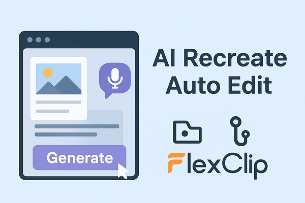 FlexClip добавили генерацию видеопроекта по картинке