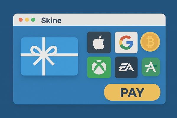 Skine поможет купить подарочные карты