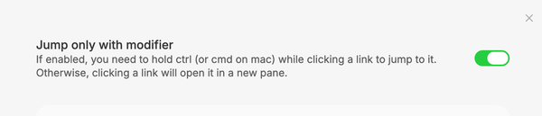 Как поменять поведение при клике на ссылку в Obsidian